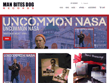 Tablet Screenshot of manbitesdogrecords.com